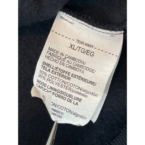 00413 -‎ Under Armour Hoodie Mens XL Big Logo Pullover Sweatshirt Black - Picture 7 of 12